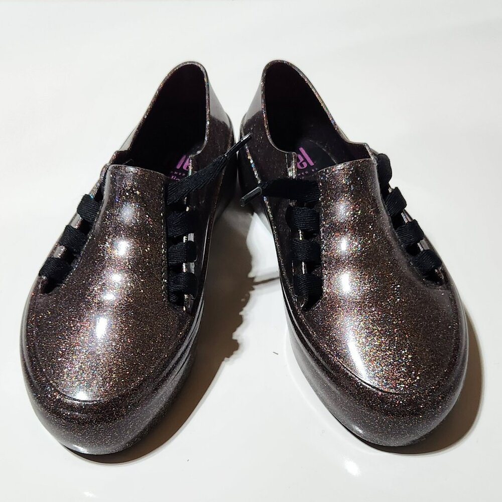 Mini Melissa Glitter Lace-Up Shoes – Size 3 Kids